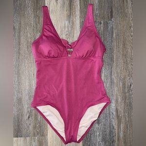 Kona Sol One Piece Swimsuit. Mauve. Size Large